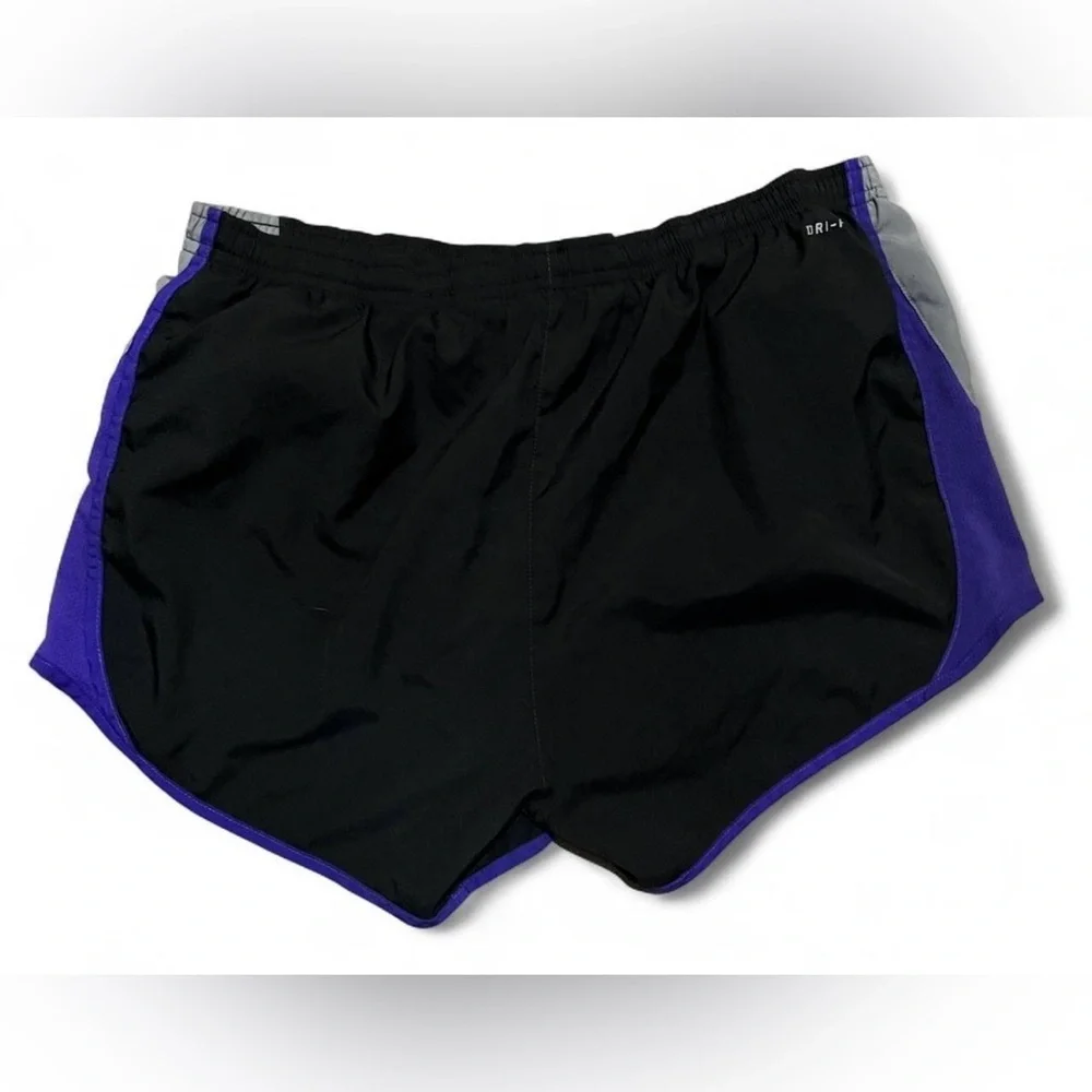 Nike Women’s Black & Purple Dri-Fit Running Shorts Size Medium Activewear